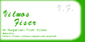 vilmos fiser business card